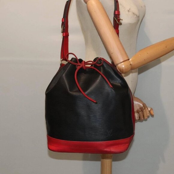 LOUIS VUITTON Epi Noe Shoulder Bag Bicolor Black Red M44017 LV Auth 86988 - Picture 3 of 16